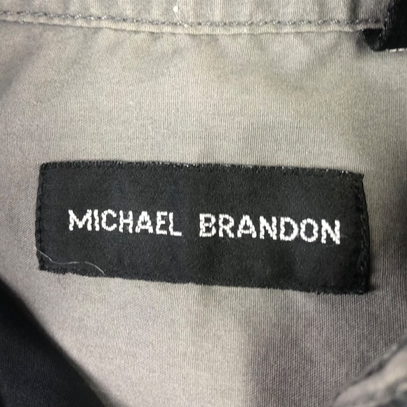 Michael Brandon black short sleeve button down shirt L - Picture 6 of 9